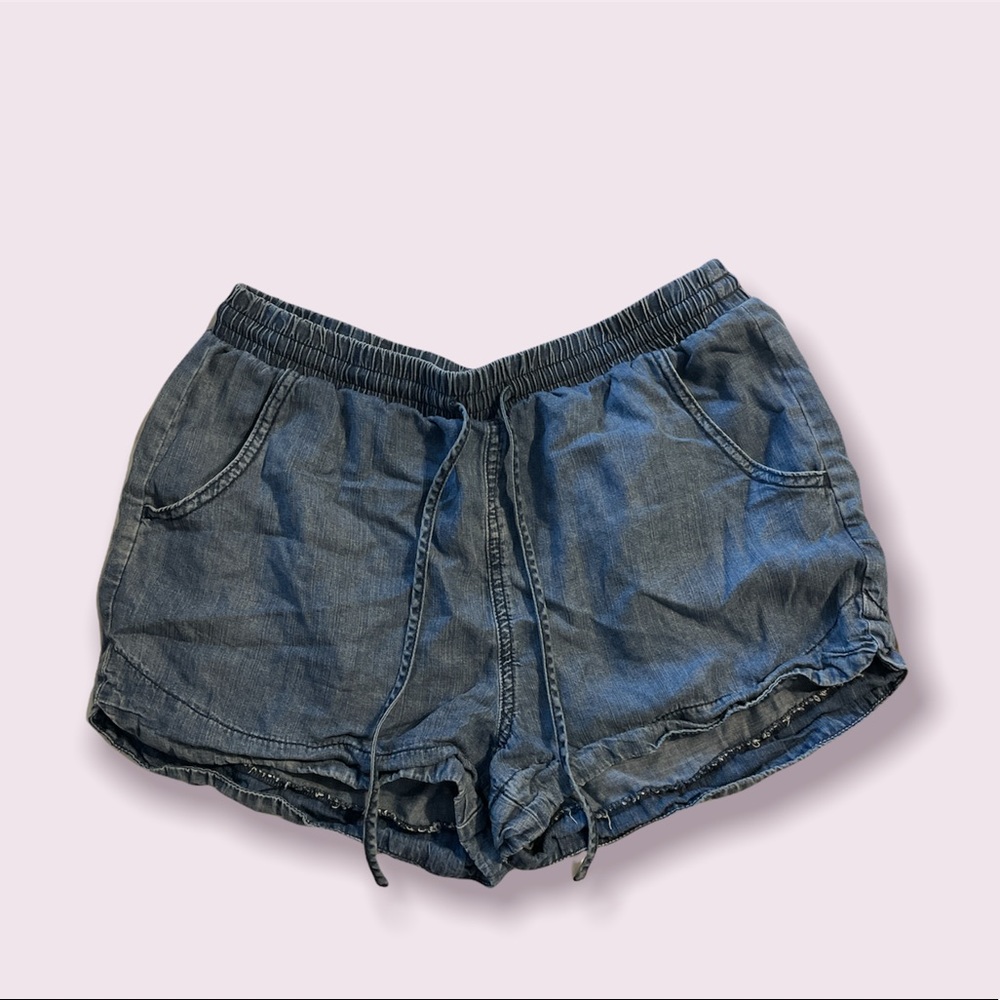 Fake Denim Shorts